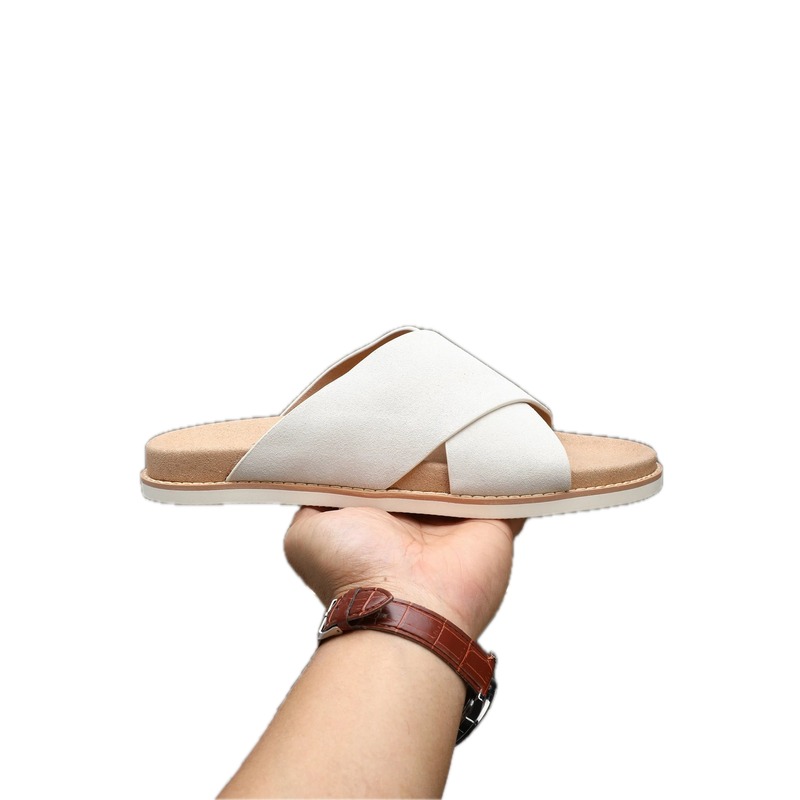 Brunello Cucinelli Minimalist Casual Beige Slide Sandals