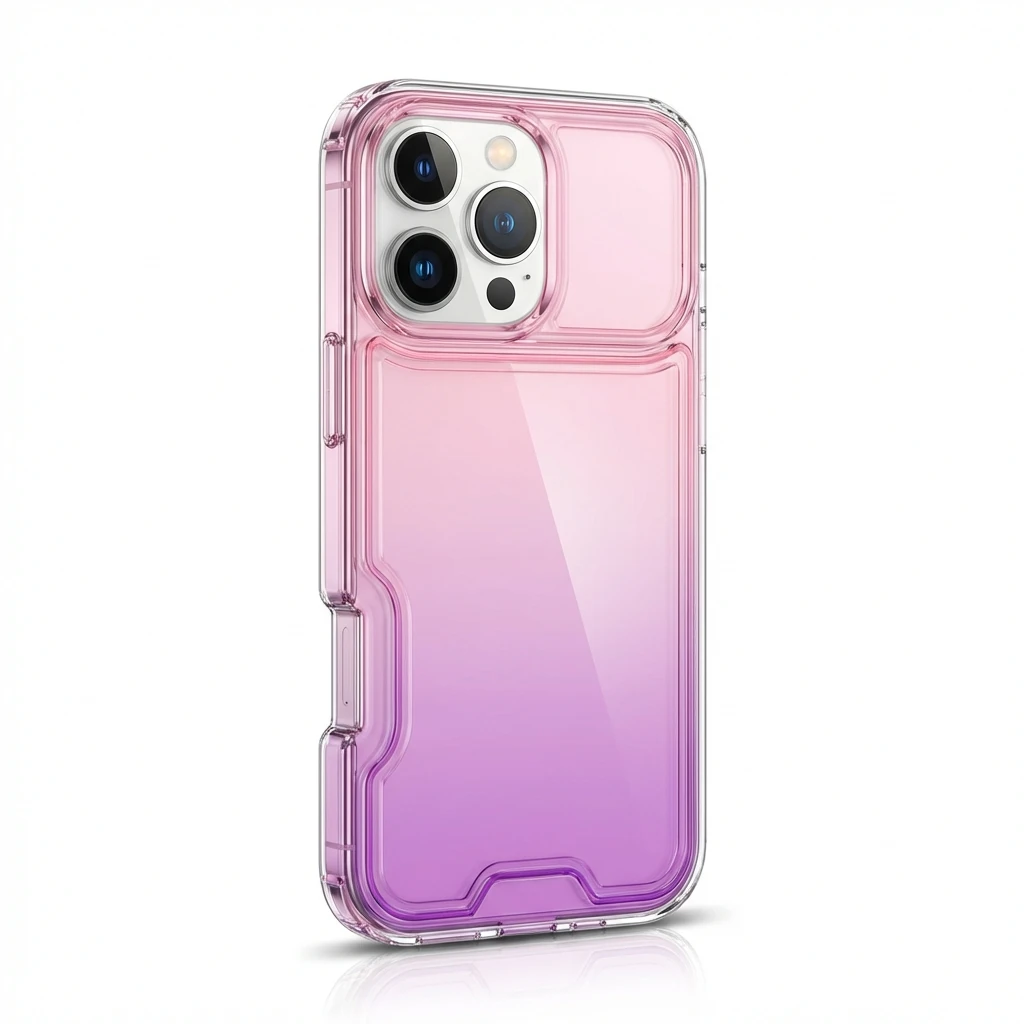 iPhone gradient transparent pink phone case