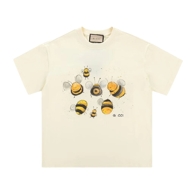 Gucci Bee Graffiti Casual Style Off-white T-shirt