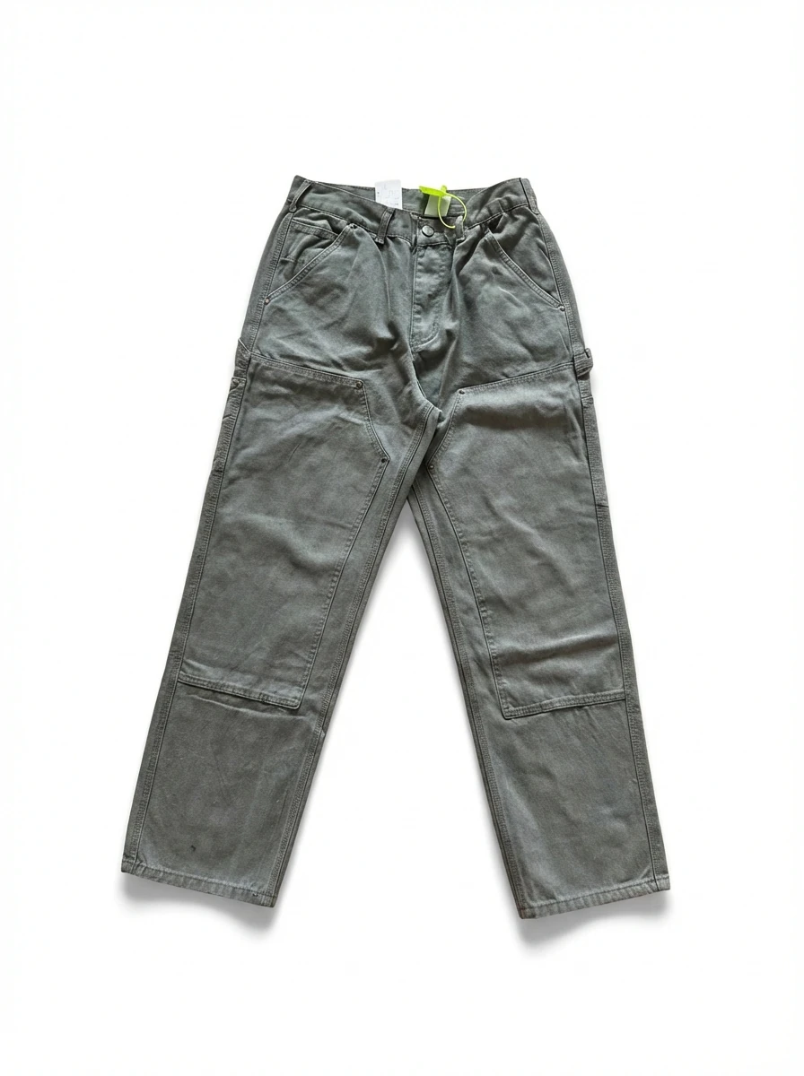 Carhartt workwear style moss green long pants