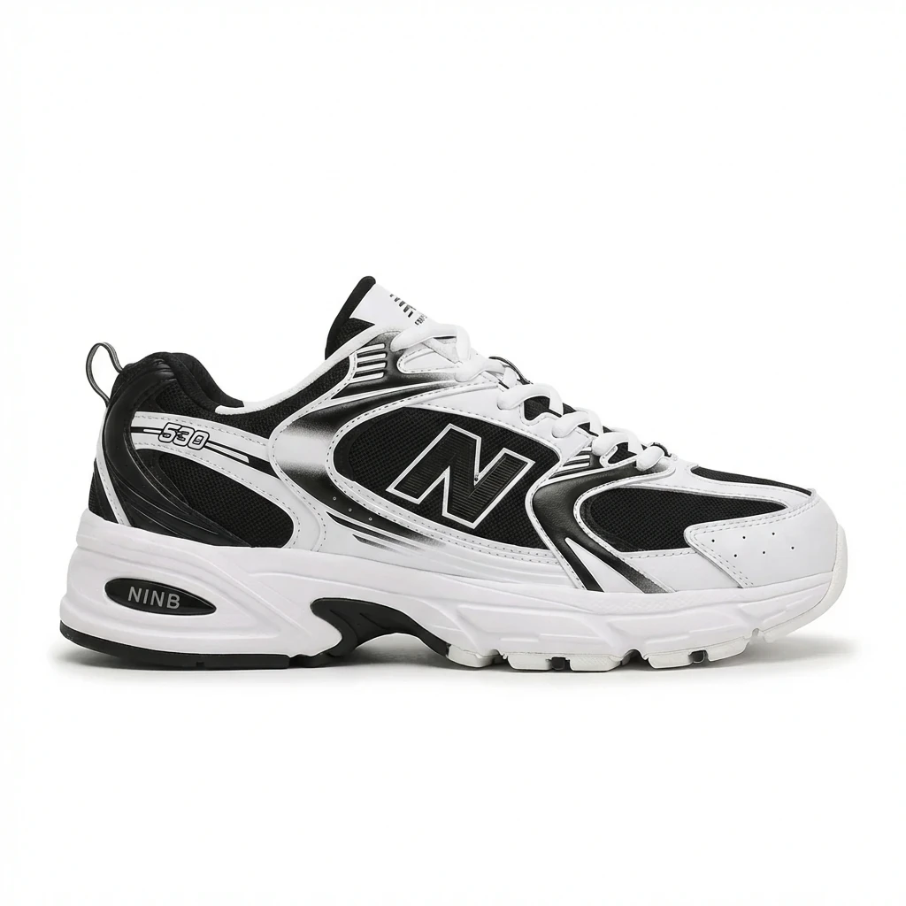 New Balance 530 retro black and white shoes