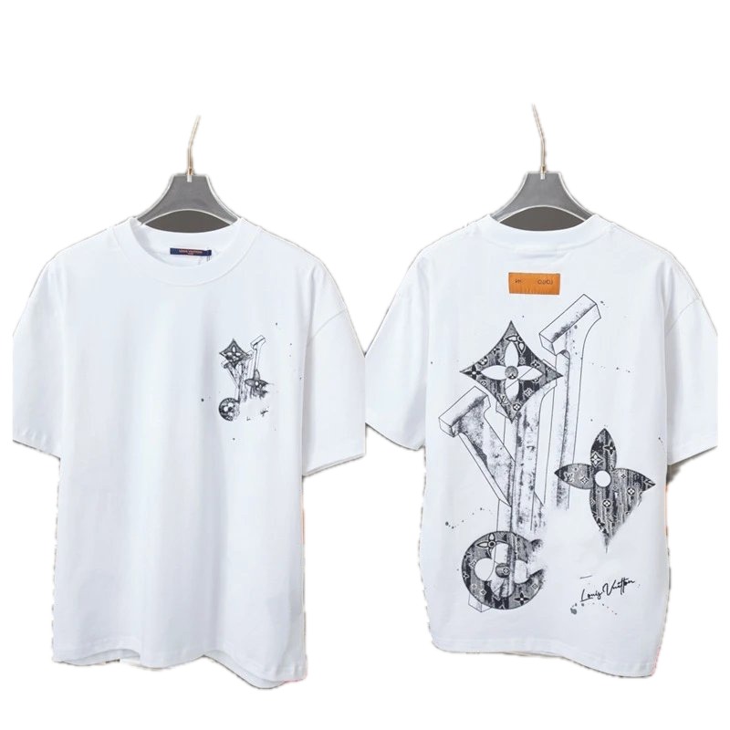 Louis Vuitton Monogram Trendy Style White Short-sleeve T-shirt