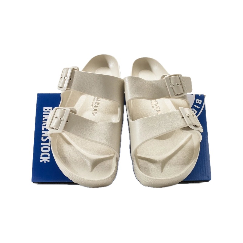 BIRKENSTOCK Casual Style Off-White Two-Strap Slide Sandals