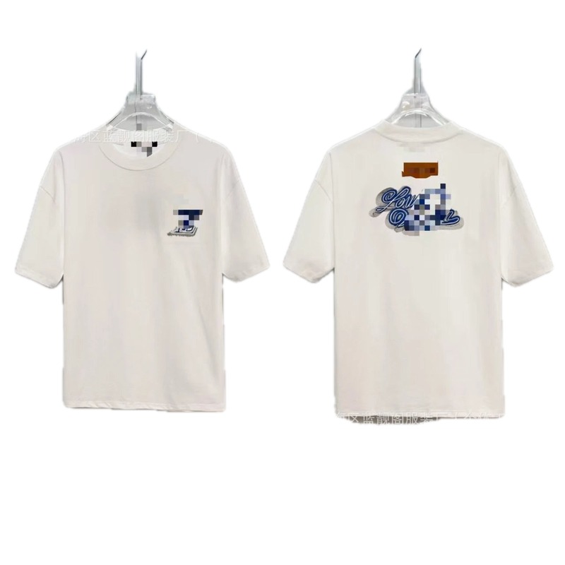 Louis Vuitton Letter Print Trendy Style White T-Shirt