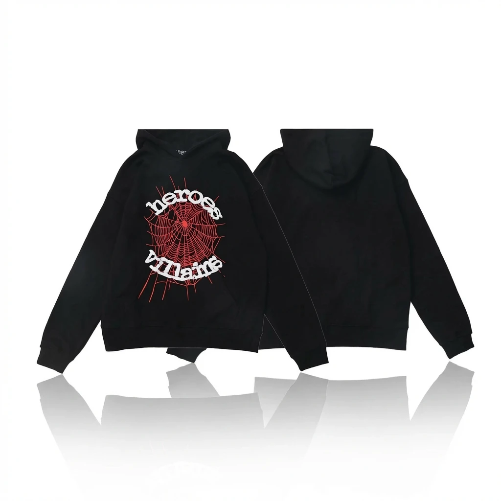 Sp5der Spider Series Trendy and Cool Black Sweatshirt