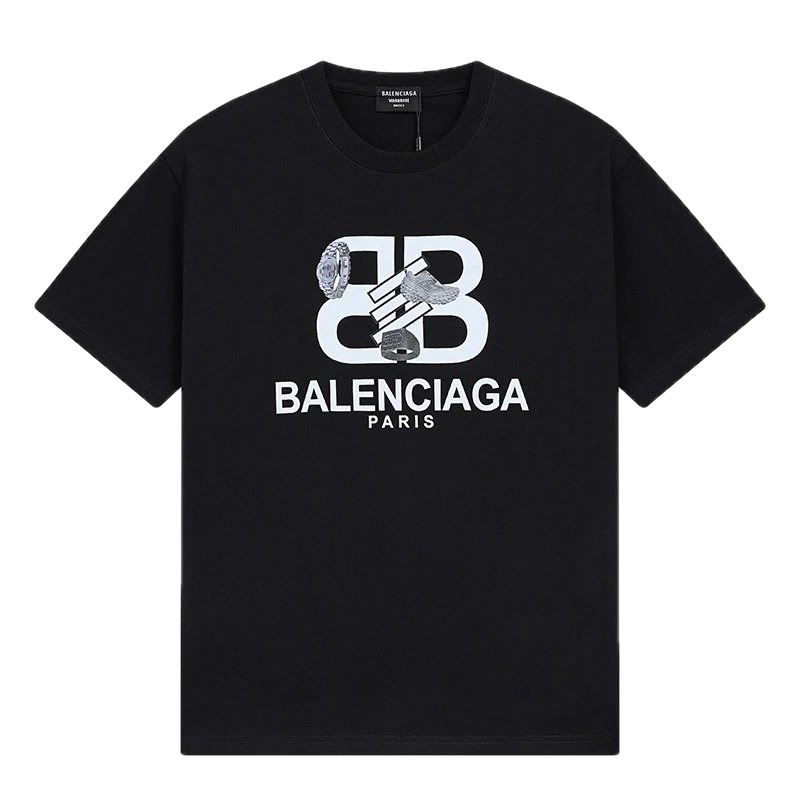 Balenciaga BB Print Short-sleeve Shirt