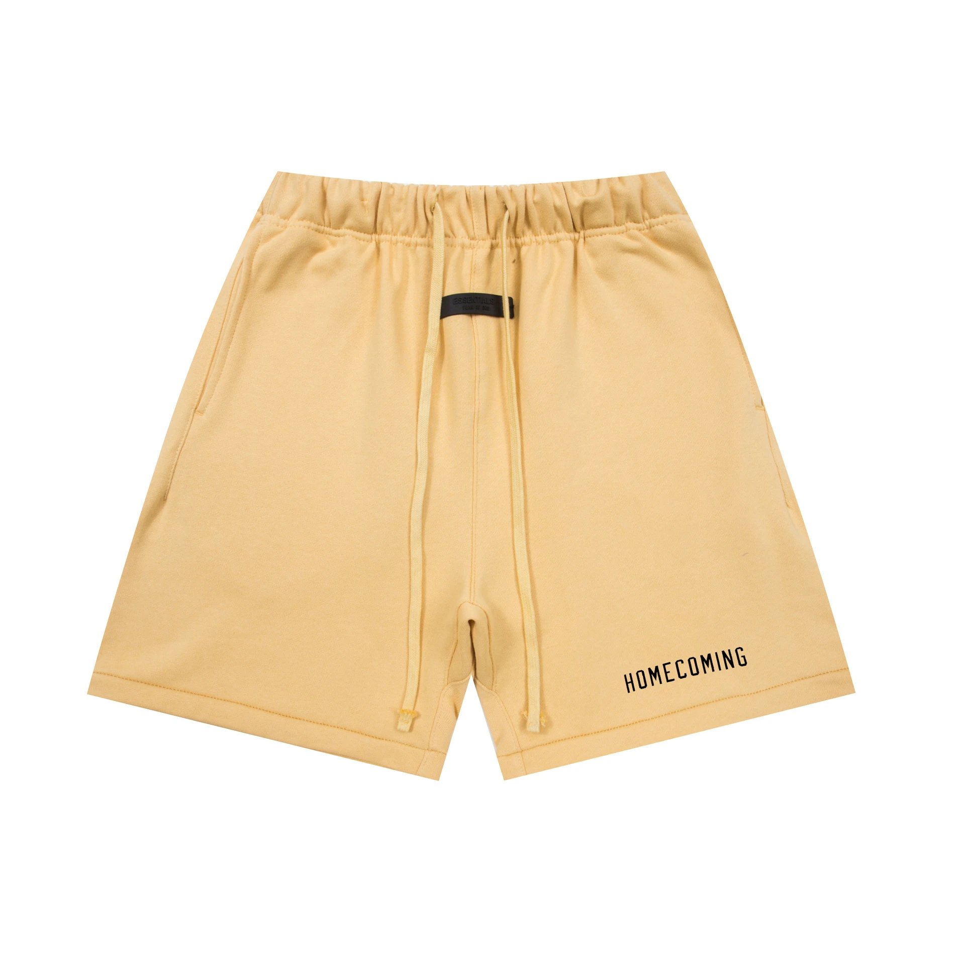 ESSENTIALS minimalist style khaki shorts