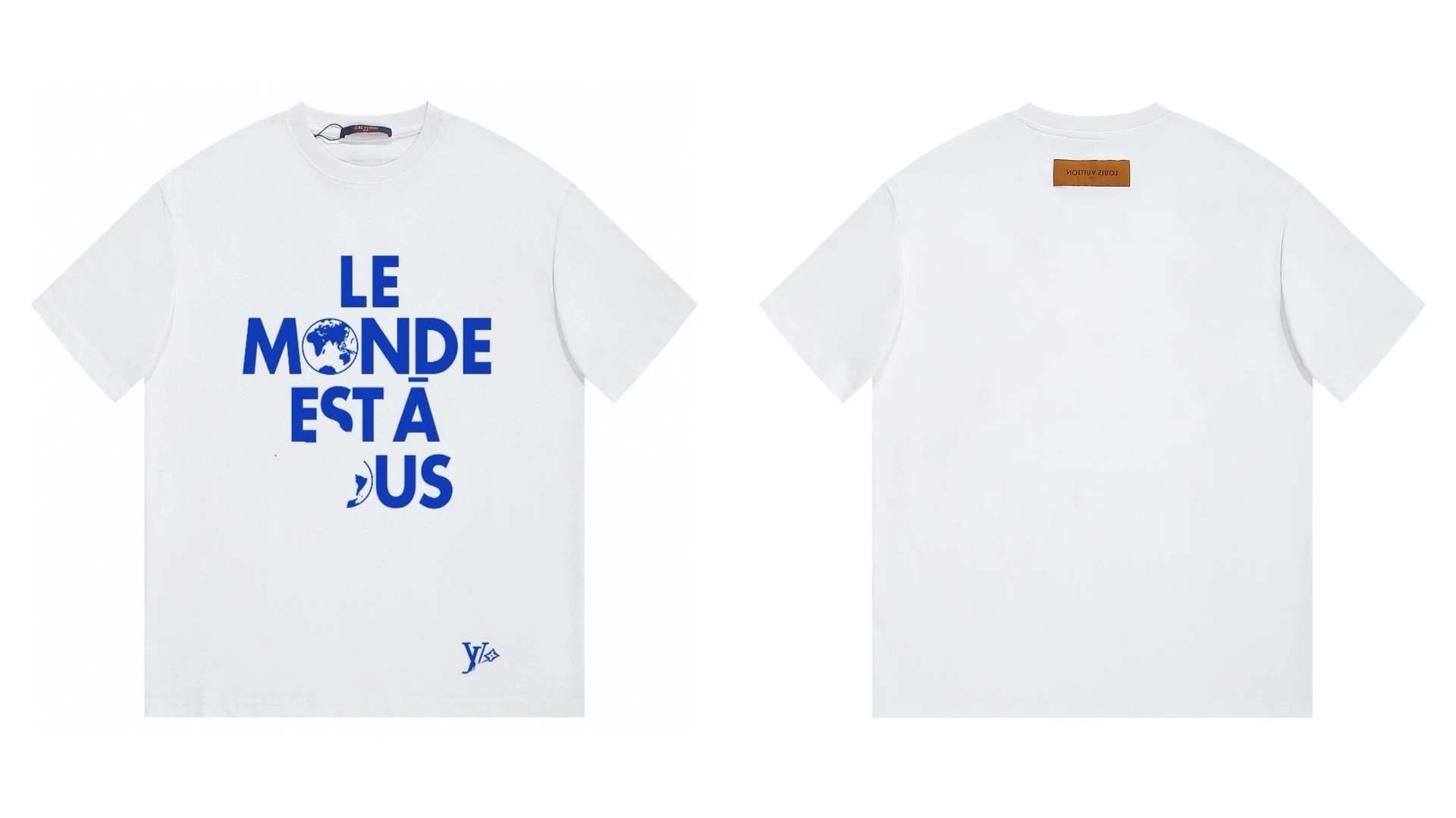 Louis Vuitton letter print street style white T-shirt
