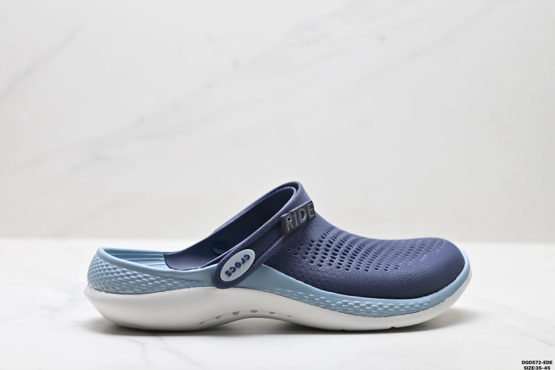 Crocs RIDE Series Simple Style Blue and White Slippers