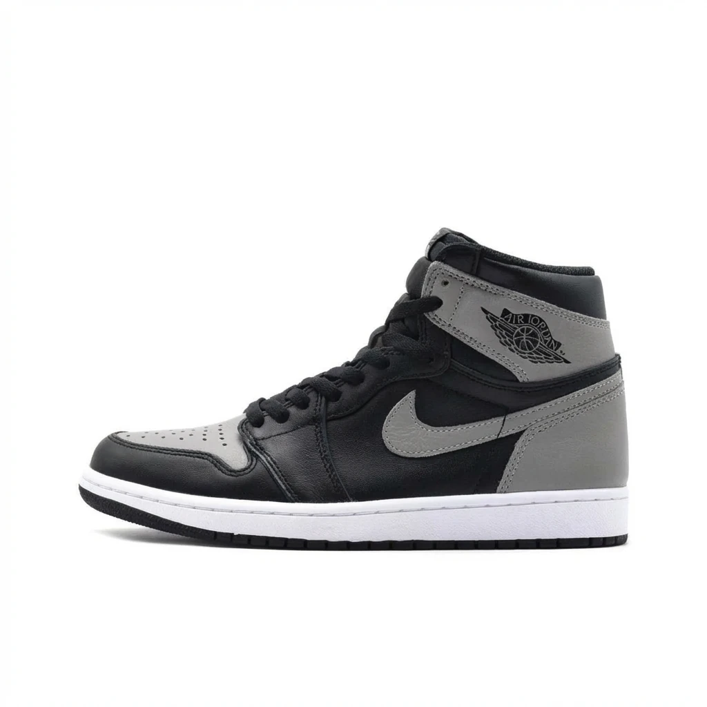 Jordan AJ1 High Top Black and Grey Trendy Shoes