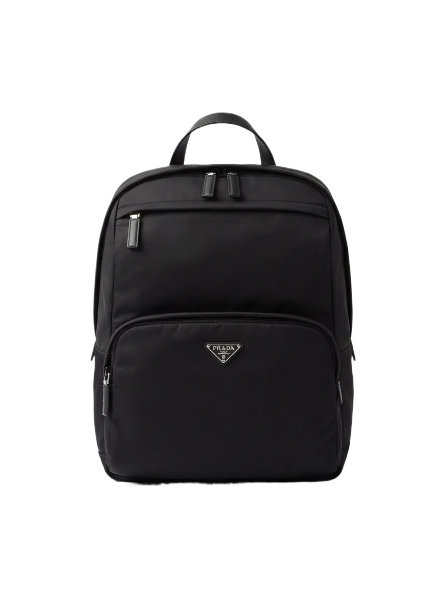 Prada classic simple style black backpack
