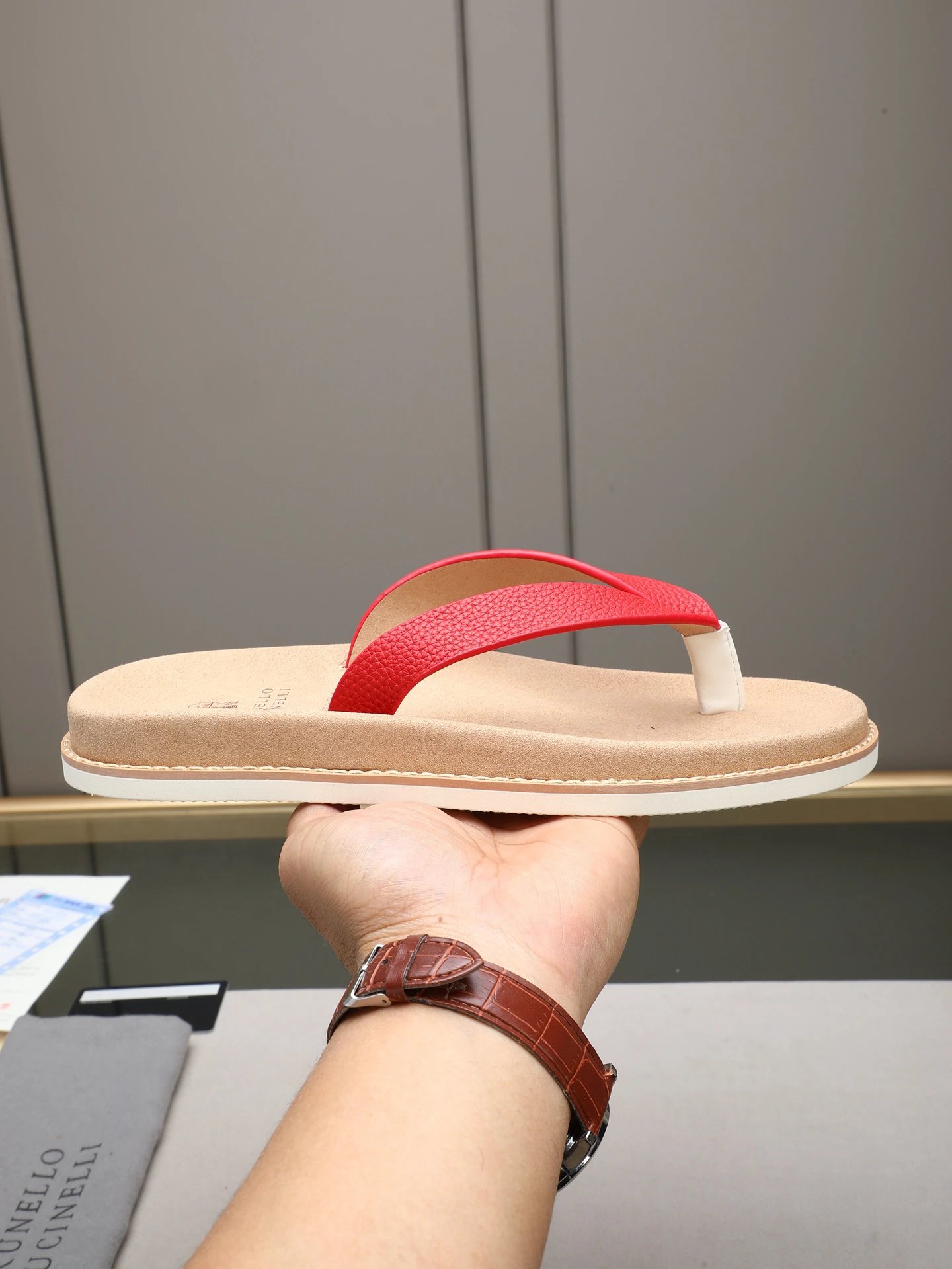 Brunello Cucinelli Casual-style Red Flip-Flops