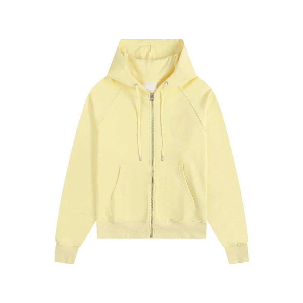 AMI minimalist style light yellow hoodie