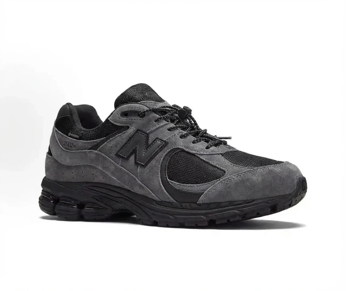 New Balance 2002R Retro Style Grey and Black Shoes