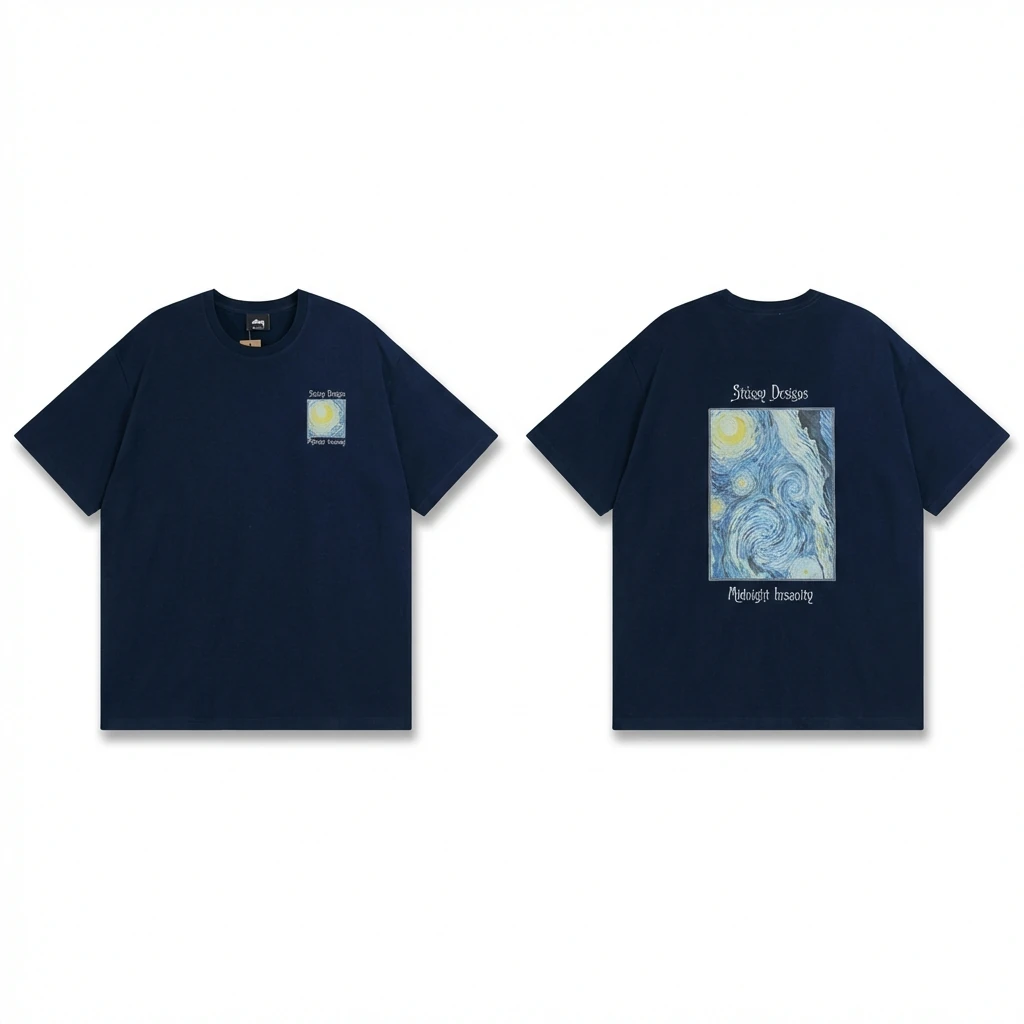 Stussy Van Gogh Series Dark Blue T-shirt