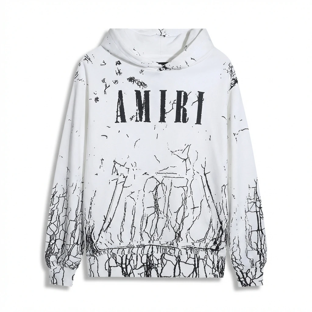 AMIRI Graffiti Style White Sweatshirt