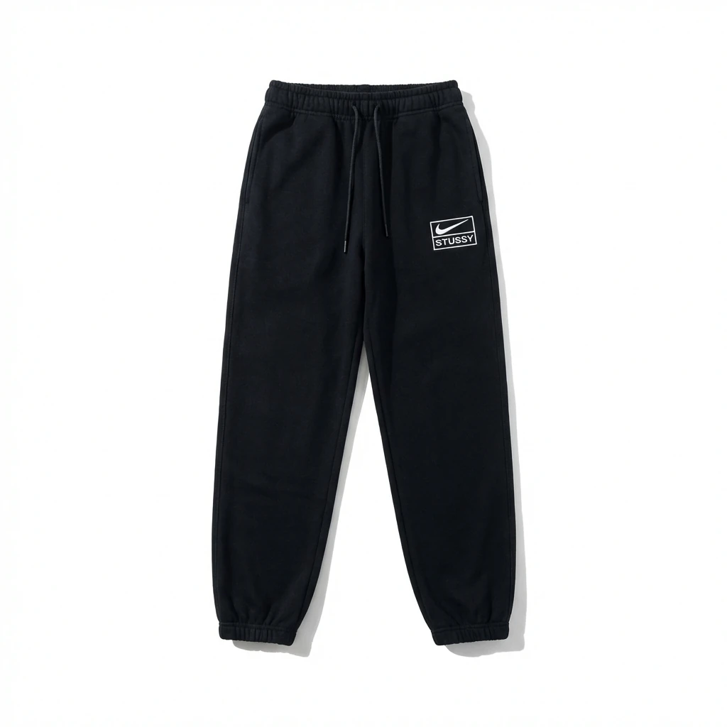 Stussy Co-branded Casual Black Sweatpants