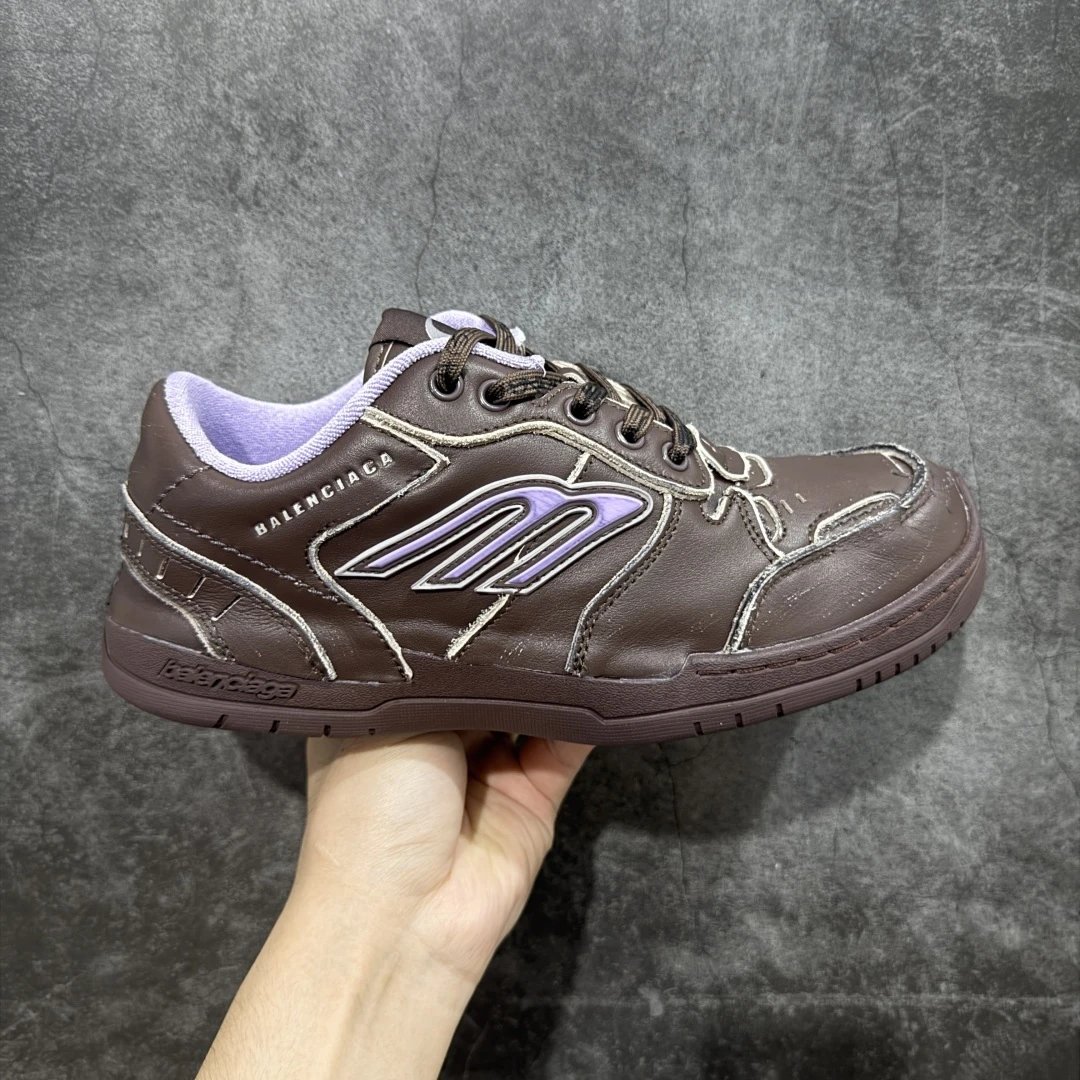 Brown Skate Sneaker by Balenciaga with Brown Paneled Sneaker
