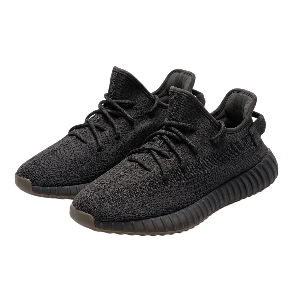 Simple-style black Yeezy 350 shoes