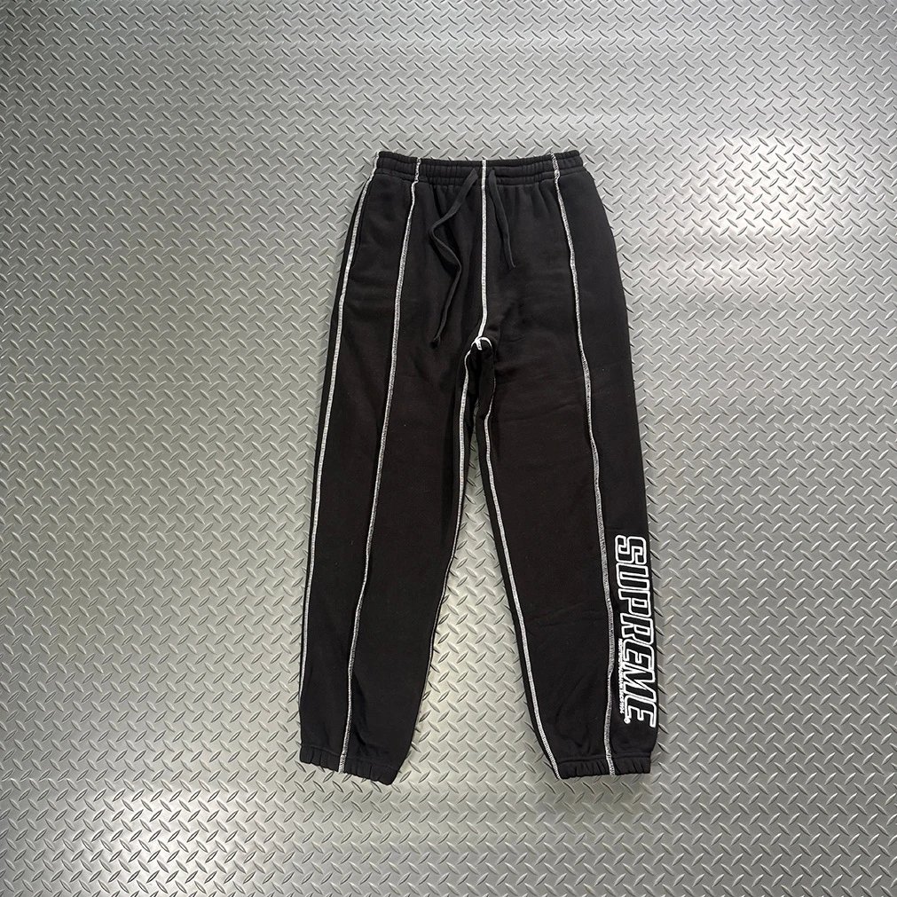 Supreme Black Red Piping Track Pants