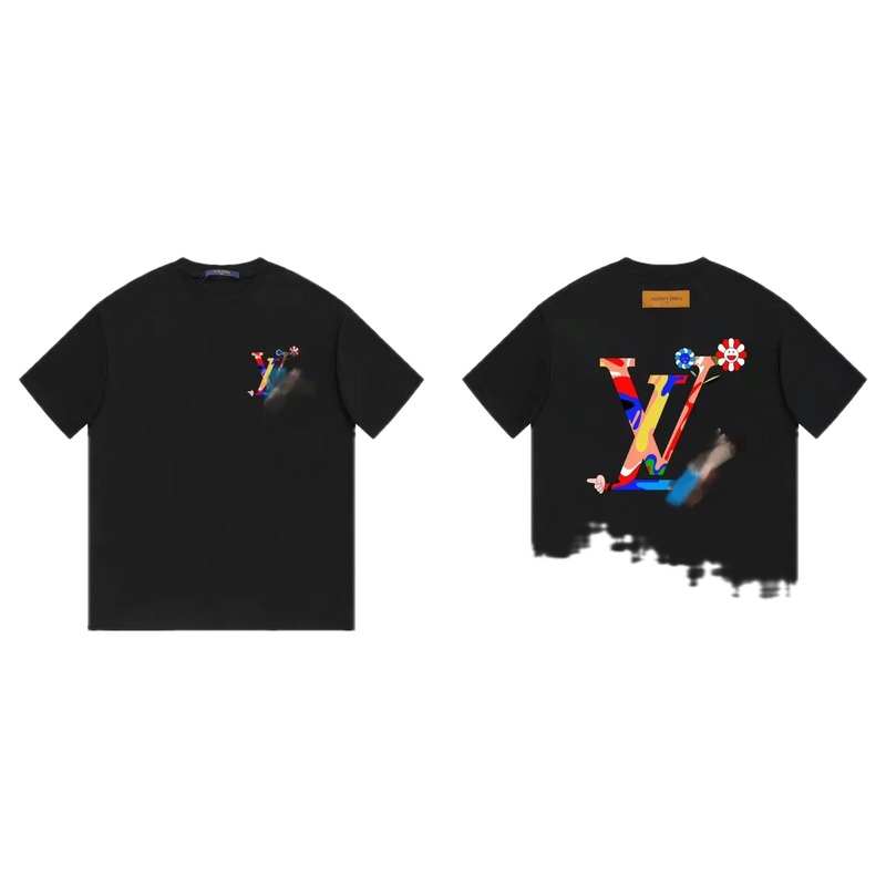 Louis Vuitton x Sunflower Co-branded Street Style Black T-Shirt