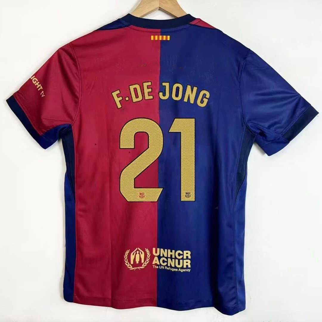 Barcelona Resort Gavi #6 soccer jersey Blue Red Barcelona for Travel Looks