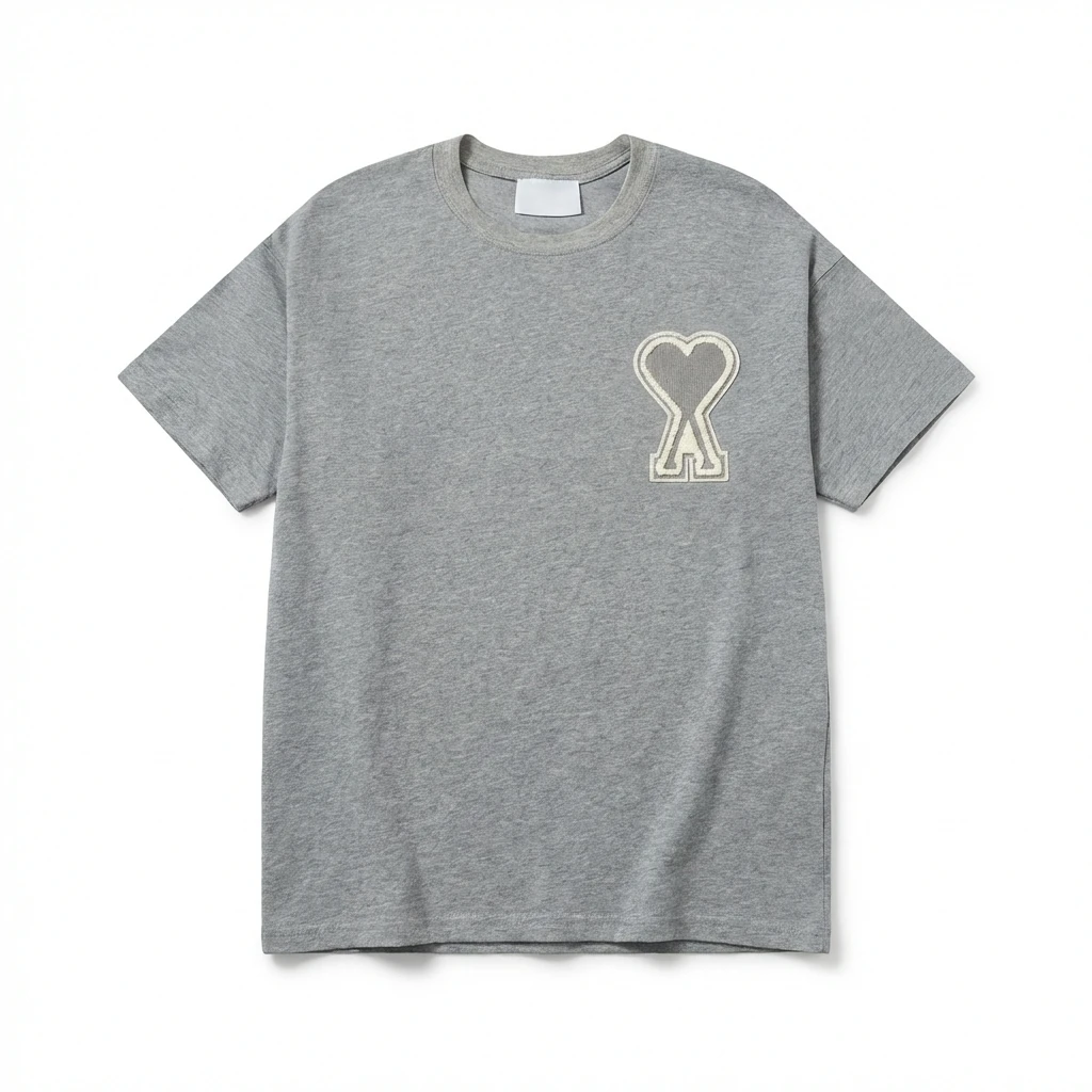 AMI Love Simple Style Gray T-shirt