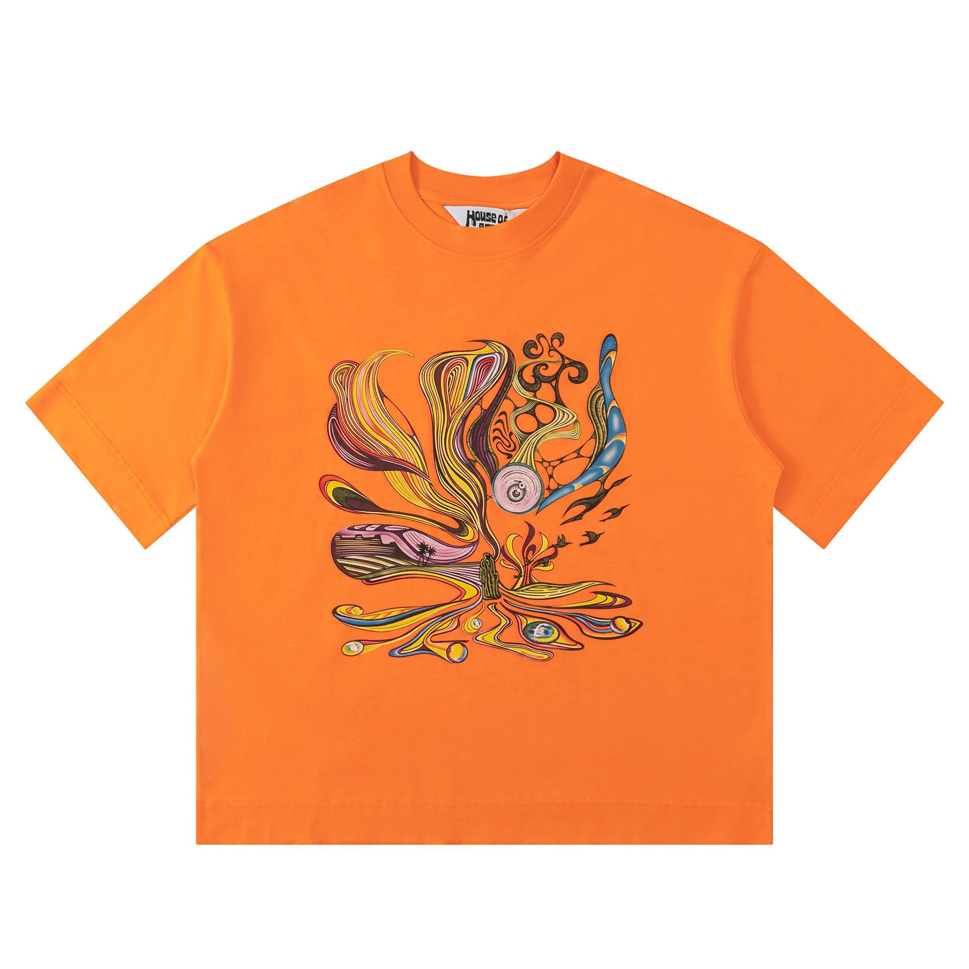 Graffiti-style orange T-shirt of House of Errors