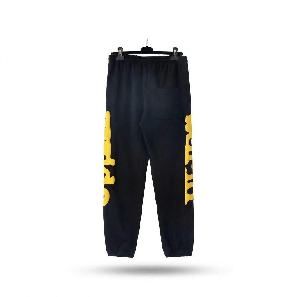 Sp5der trendy and cool black and yellow sweatpants