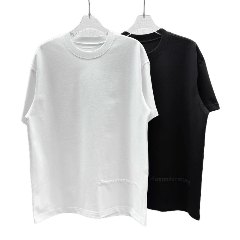 Alexander Wang Embossed Minimalist Style Solid Color T-shirt