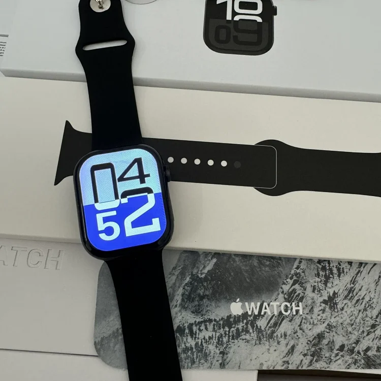 Apple Watch with Black Sport Band