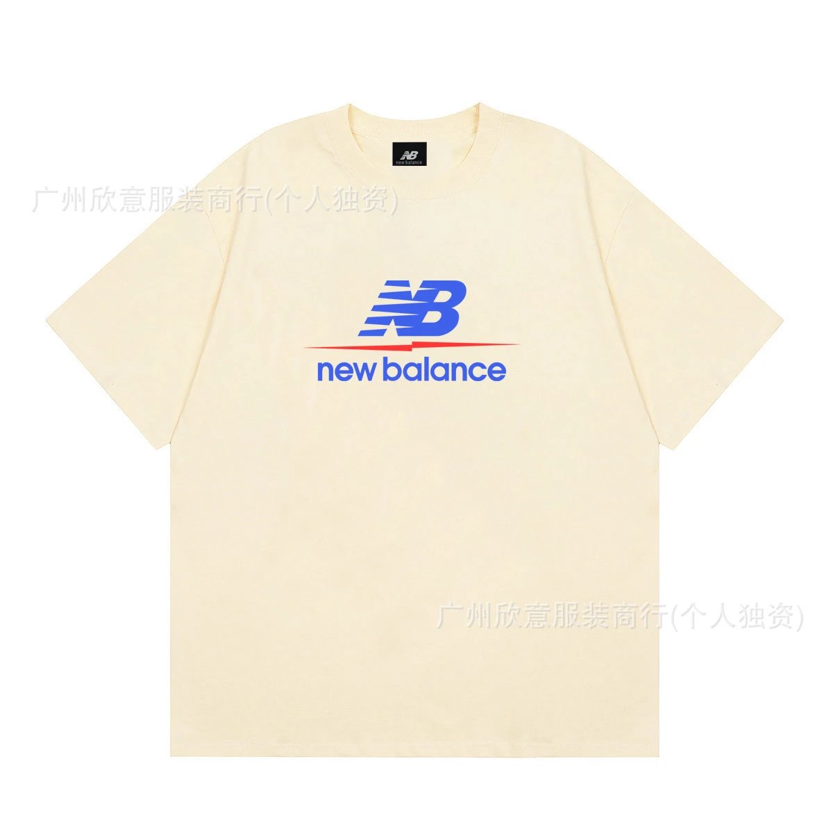 New Balance Printed Casual-style Light Beige Short-Sleeve T-Shirt