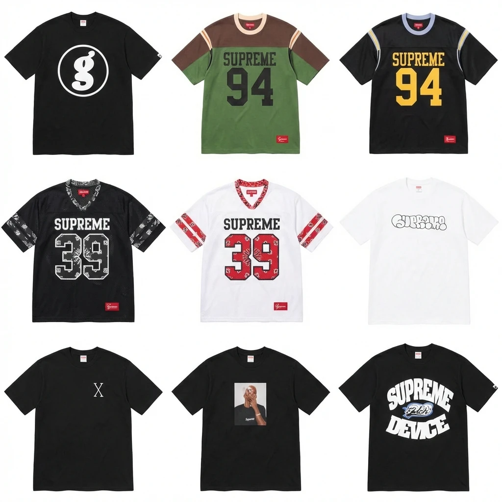 Supreme retro style black T-shirt