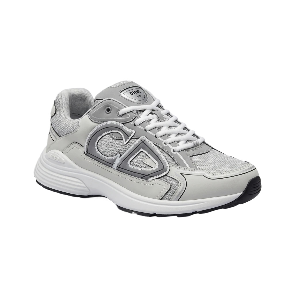 Dior retro-style gray and white sports shoes