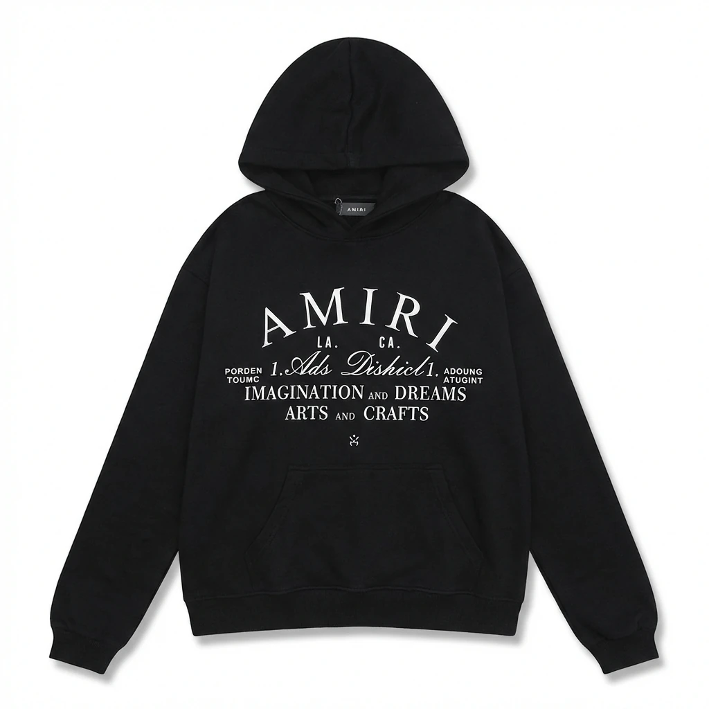 AMIRI retro-style black hoodie