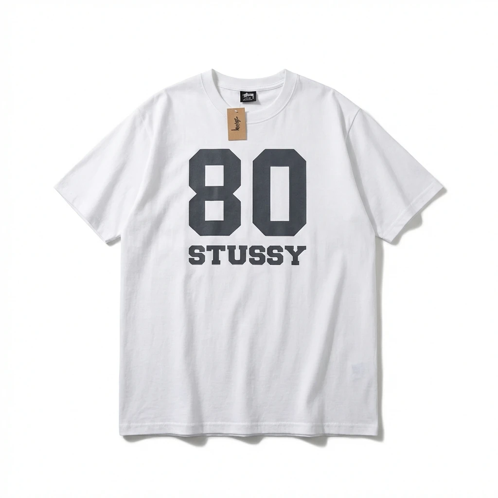 Stussy 80 Series Simple White T-shirt