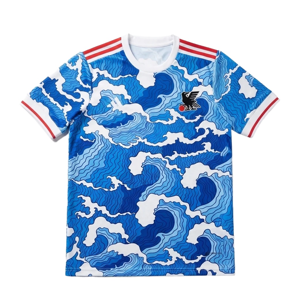 Tokyo Ghoul Wave Style Blue and White T-shirt