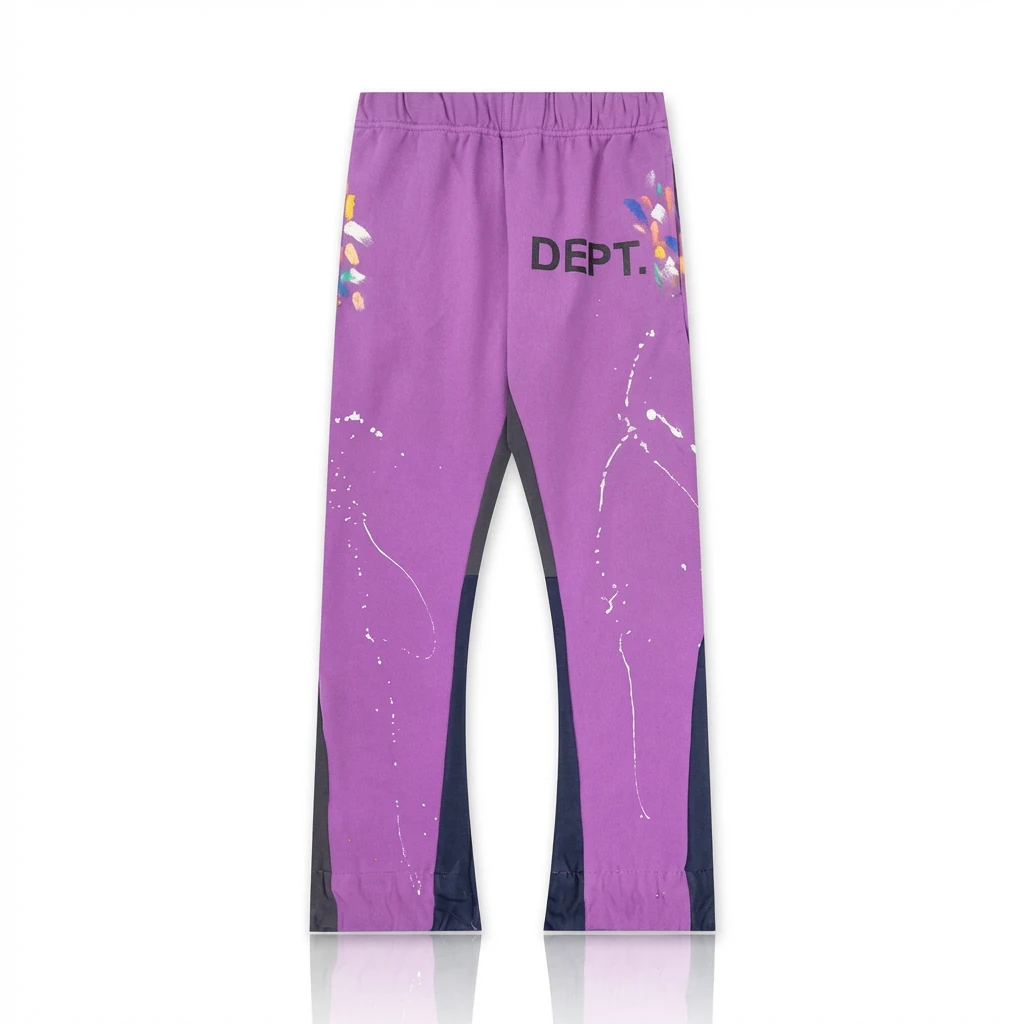 Gallery Dept Graffiti Style Purple Long Pants