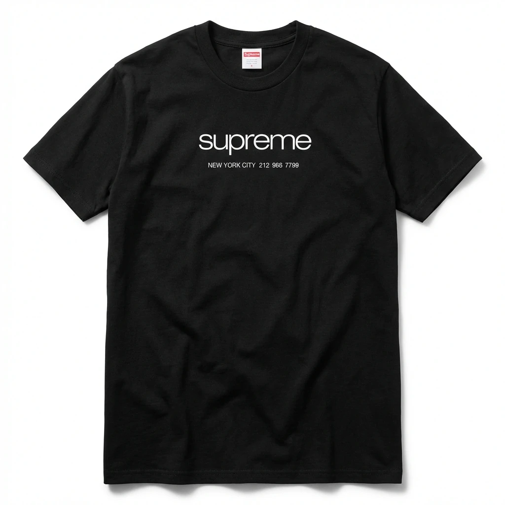 Supreme New York Style Black T-shirt