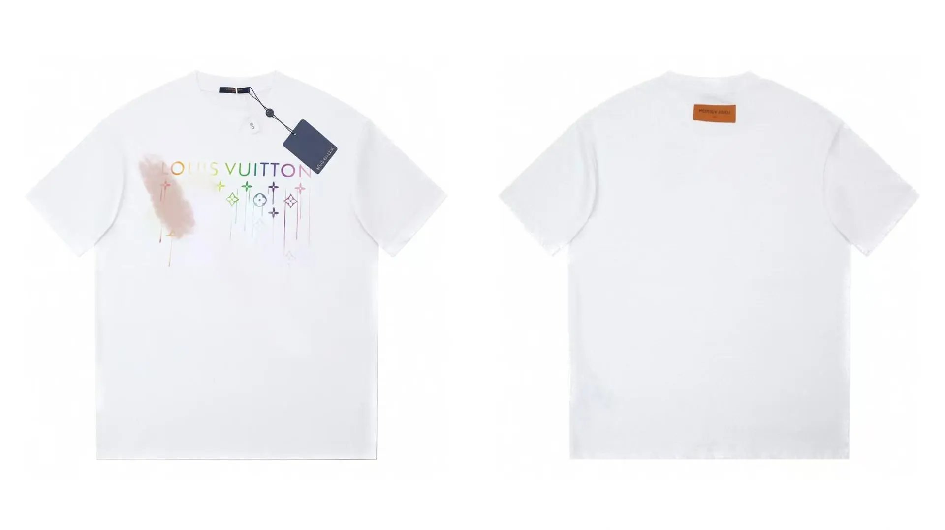 Louis Vuitton Iridescent Print Trendy White T-Shirt