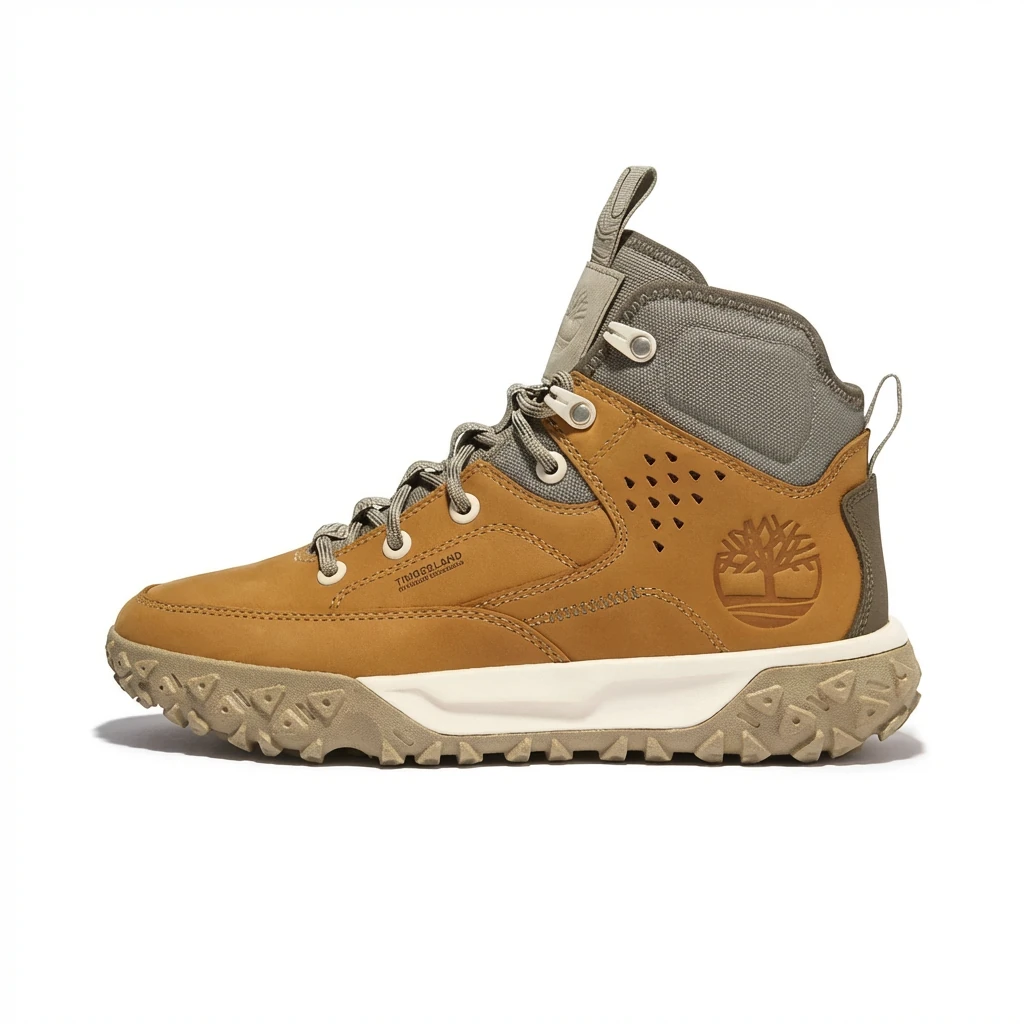 Timberland Outdoor Style Brown-Gray High-Top Shoes