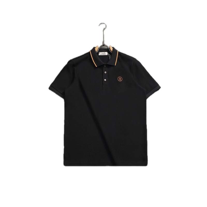 Hermès Classic Wind Black Polo Shirt