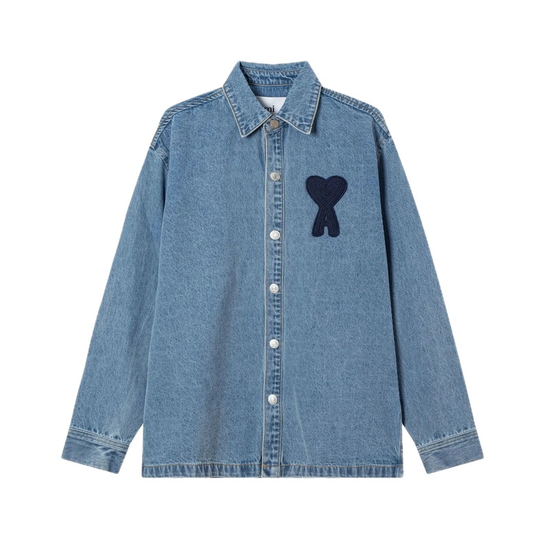 AMI Love Heart Denim Shirt