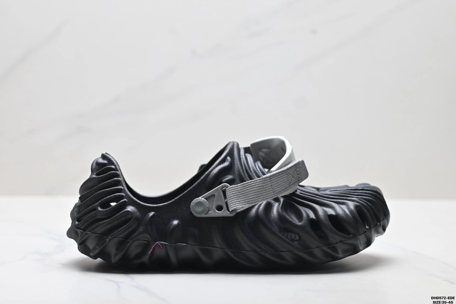 Black trendy style of Crocs clogs
