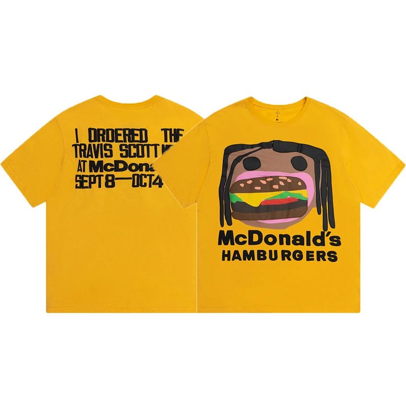 Travis Scott Statement Graphic T-shirt Brown Travis Scott for Easy Pairing