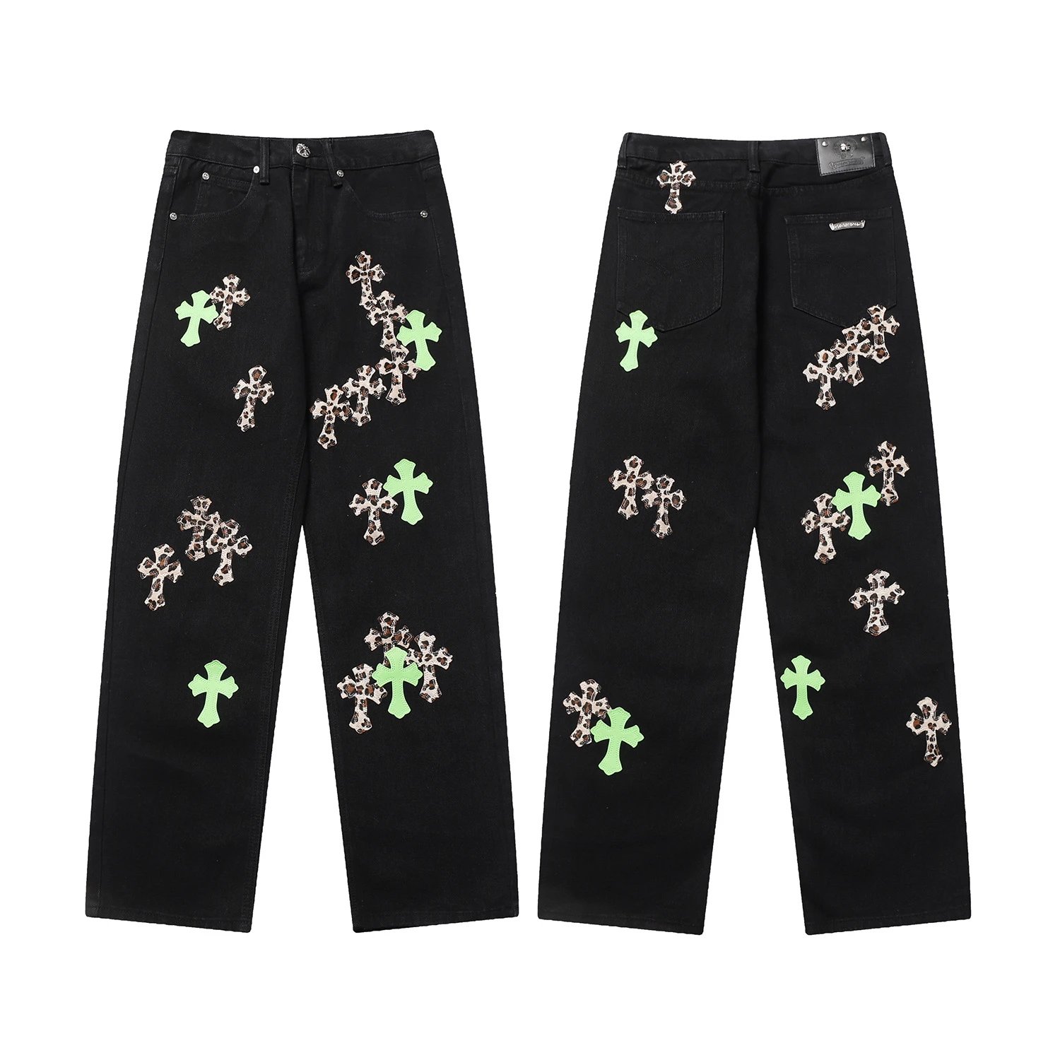 Chrome Hearts Summer Graphic jeans Light Denim Jeans with Bold Graphic