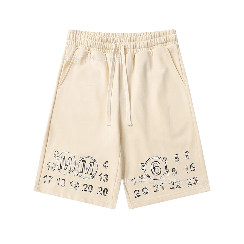 Maison Margiela Digital Print Beige Shorts