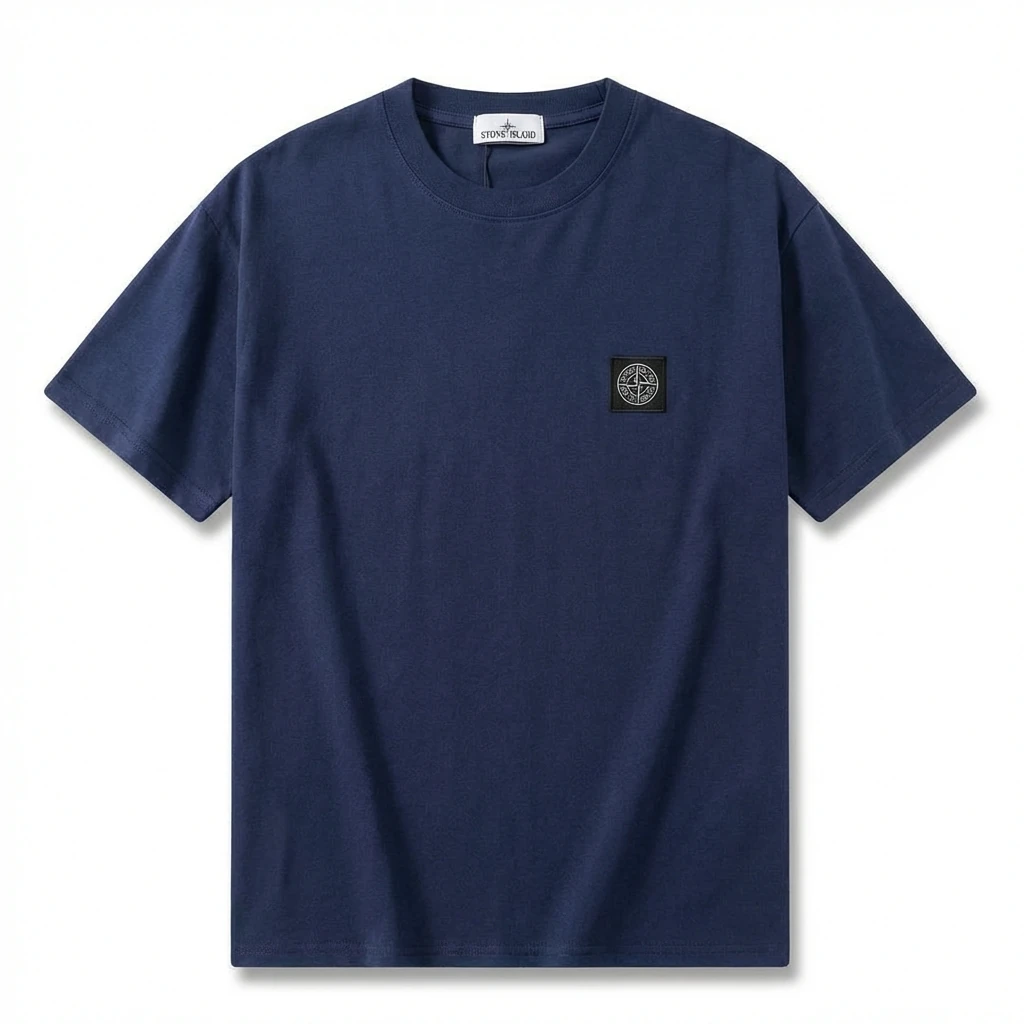 Stone Island basic dark navy blue T-shirt