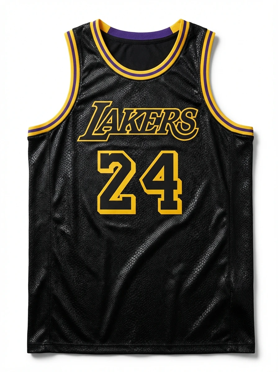 Los Angeles Lakers No. 24 black jersey.