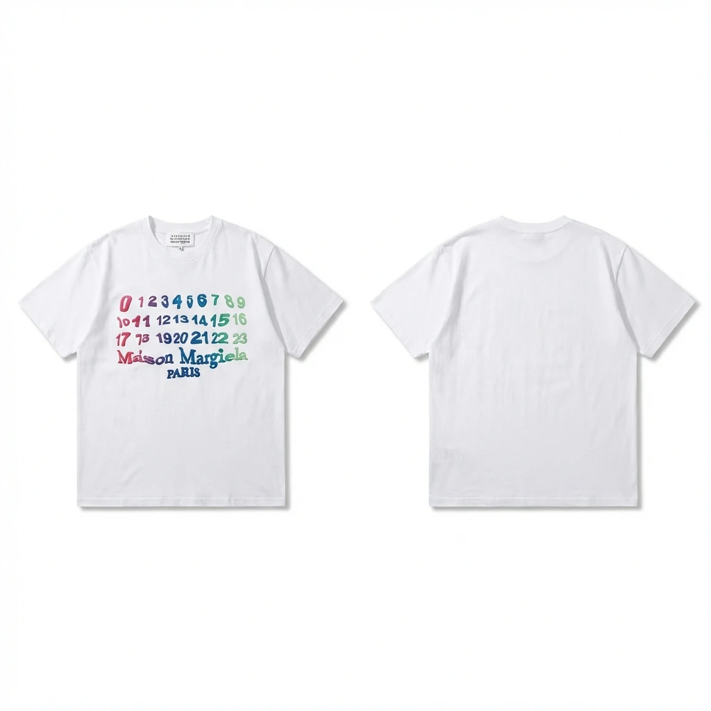 Maison Margiela digital-style white T-shirt